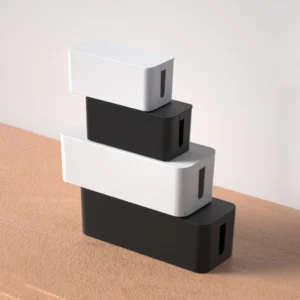 Cable Storage Box Power Board Wire Management Socket Strip Wire Case Dust Charger Socket Organizer Network Bin Charger 1