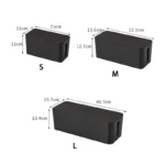 Cable Storage Box Power Board Wire Management Socket Strip Wire Case Dust Charger Socket Organizer Network Bin Charger 6