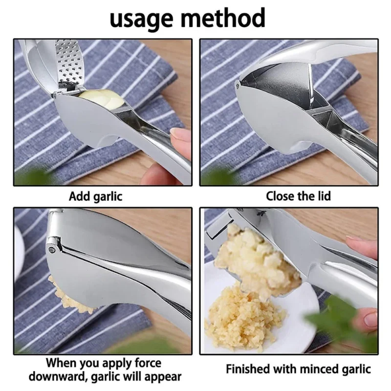 Stainless Steel Garlic Press 5