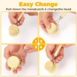 Bamboo Dish Brush Set 5 Pack 5